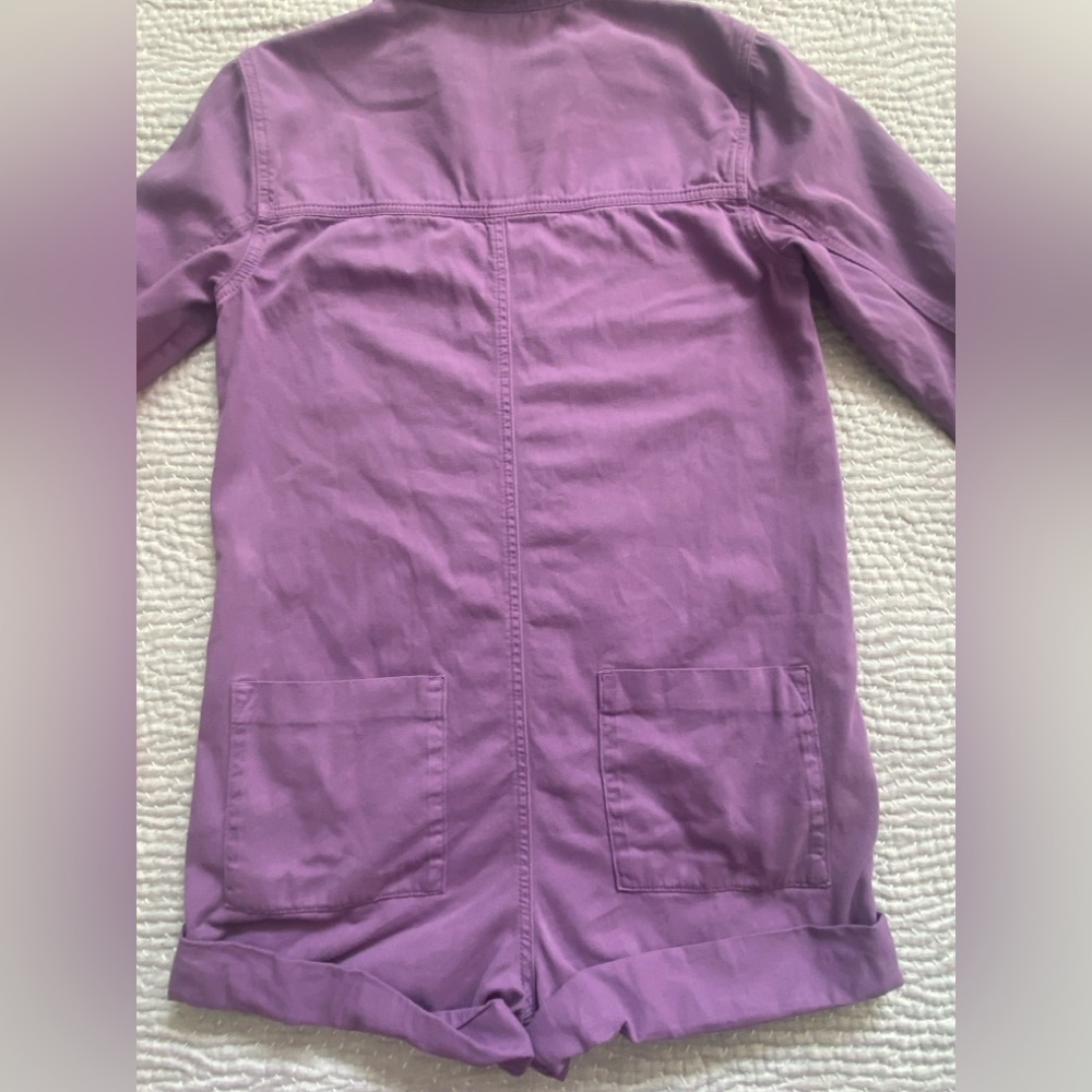 ONE TEASPOON Purple Jumpsuit Prophecy Purple Dove Romper Shorts Long Sleeve - Picture 8 of 12